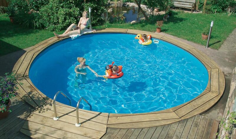 Piscină Rotundă cu Perete din Oțel Galvanizat - Hobby Pool Milano - 800 x 150 cm