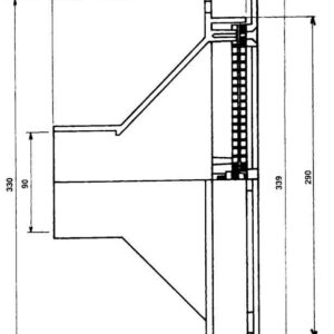 Duza aspirare perete, liner, D340 mm