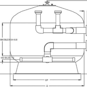 filtru bobinat fiberpool d2000 conexiune 110mm 1