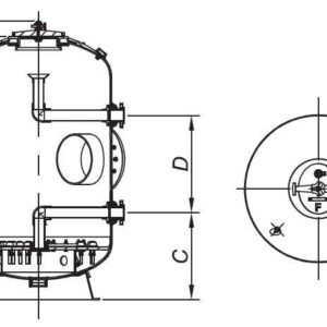 Filtru bobinat Fiberpool ITALY, D1400, conexiune 110mm