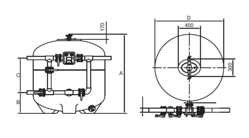 filtru brazil d1050 conexiune 75mm 1