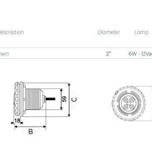 Mini proiector LED alb 6W