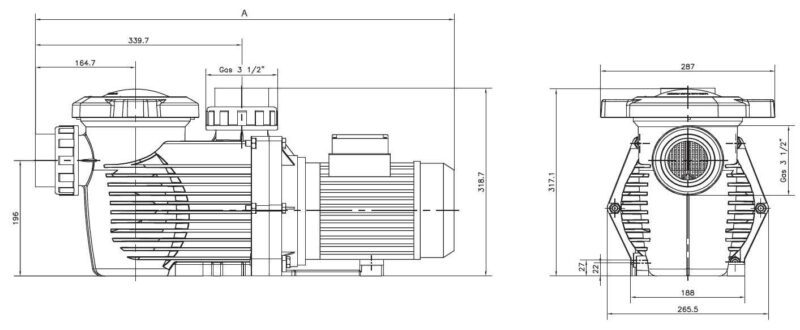 Pompa HCP 3600, 2.5 CP, 230V