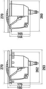 Proiector LED alb beton - CrystaLogic