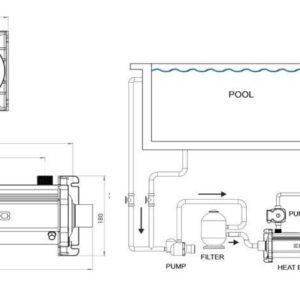 Schimbator de caldura din titan 30KW Escalade