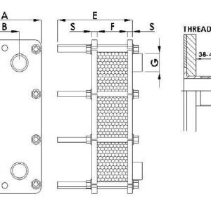 Schimbator de caldura in placi titan 140 kW